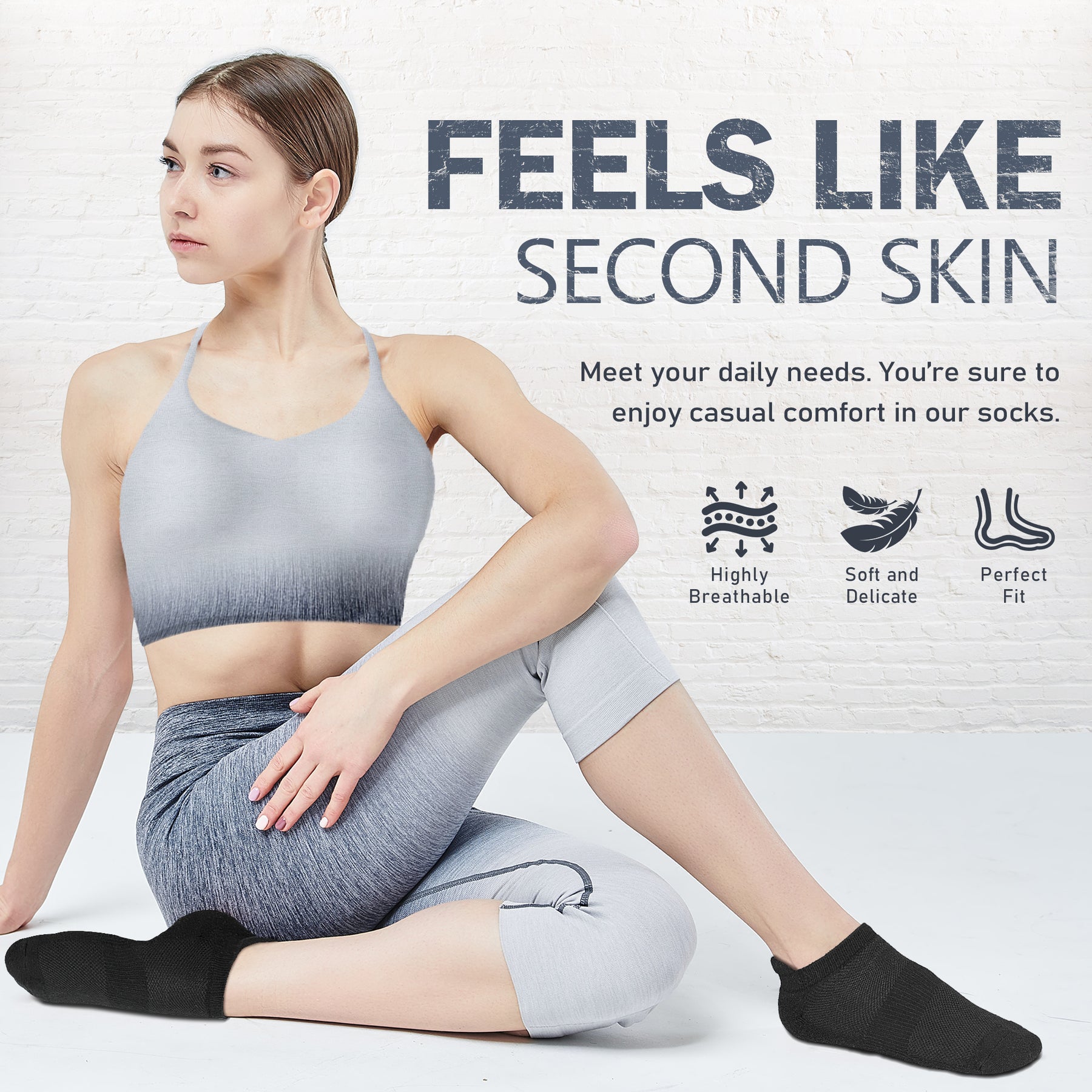Non slip Low Cut Yoga Socks Breathable Gripper Socks Pilates