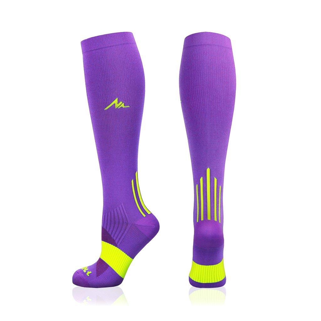 Newzill knee-high 24-seven compression socks gray with black stripes