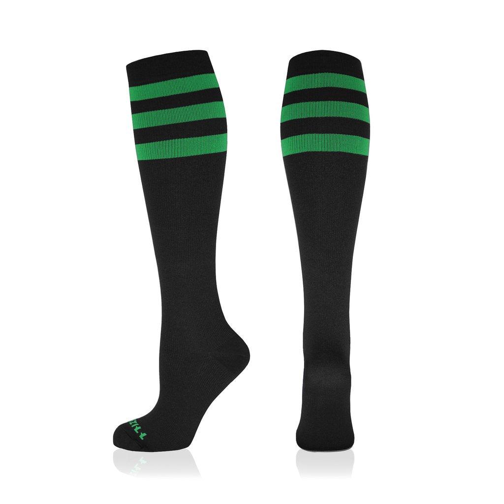 Newzill knee-high 24-seven compression socks gray with black stripes